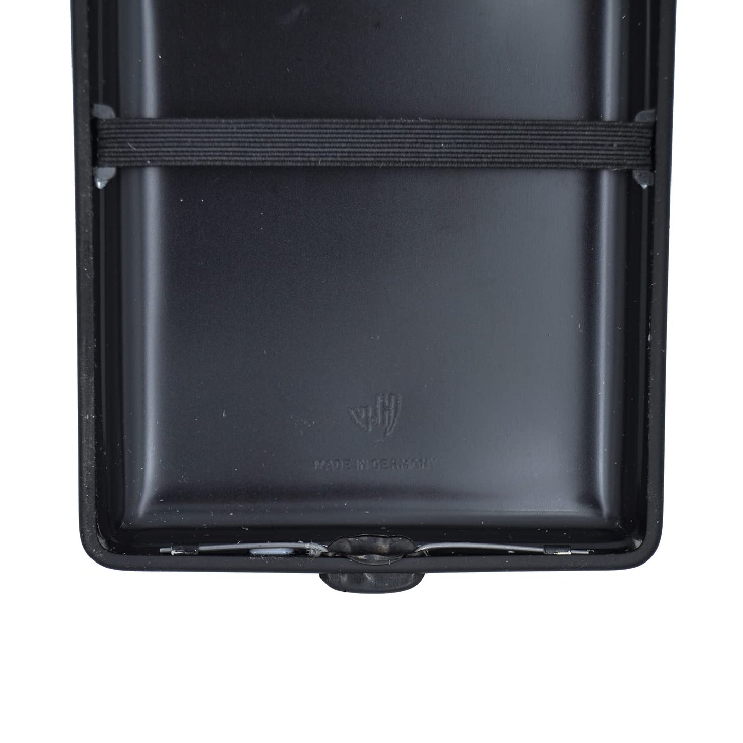 1912 VOM HOFE MANUFACTURE Cigarette Case Genuine Leather, Handmade in Germany, Beige lizard with matte black frame, 85mm, fits 18 cigarettes - Case, Cigarette Holder