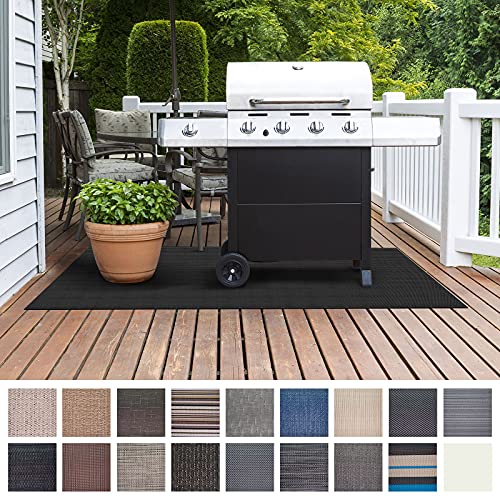 Floordirekt Grill mat floor protection grill carpet, grill mat, grill protection mat for gas grill & charcoal grill for outdoor and garden - Fire resistant 90 x 180 cm Padua