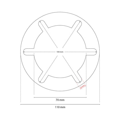 Trapflex Hair Catcher Set (50 pieces) | Hair sieve for drain fittings/shower drains | Diameter: 11cm | HF90 | Fits drains with valve covers (Geberit, Alcaplast, Nordona, Aquabad)