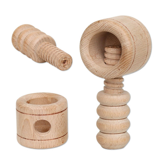 DecorHeroes24 3-piece wooden nutcracker high-quality craftsmanship, approx. 12 cm