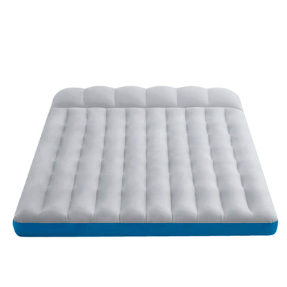 Intex 67999 - Inflatable Double Camping Mat, Laminate, Gray and Light Blue, 127 x 193 x 24 cm.