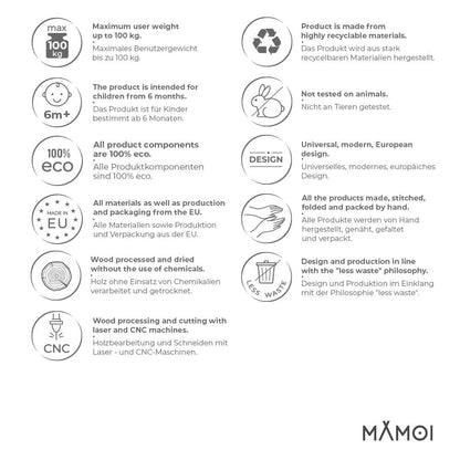 MAMOI® Kids Balance Board Mat, Cushion for balance board rocker, Balance and equilibrium trainer, Soft mat for indoor balance board, Mat from 1