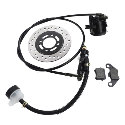 Aramox Hydraulic Disc Brake Kit, Disc Brake Kit Metal Brake Pad-Disc Rotor for 50 110 125 150 200 250 Dirt Bike Quad ATV Go Kart