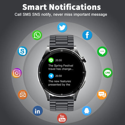 Smartwatch with phone function, 1.32 inch smartwatch for men with Bluetooth heart rate monitor, sleep tracker, calorie tracker, sports watch with voice assistant 360*360 HD touchscreen for iOS and Android.