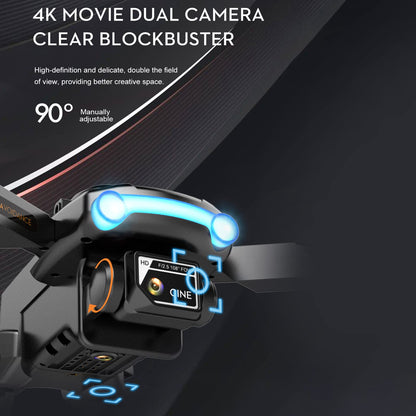 Goolsky LSRC XT2 Drone, Drone with 4k Camera Daul WIFI Optical Flow Positioning, 2.4GHz Obstacle Detection Quadcopter Drone for Beginners Black