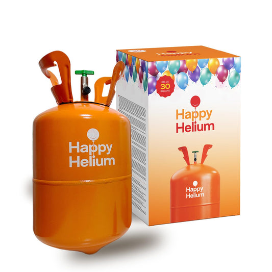 Happy Helium® Balloon Gas Helium for 30 balloons | Helium gas with filling valve - Balloon Gas 200 liters (0.2m³) for birthday, wedding, party.