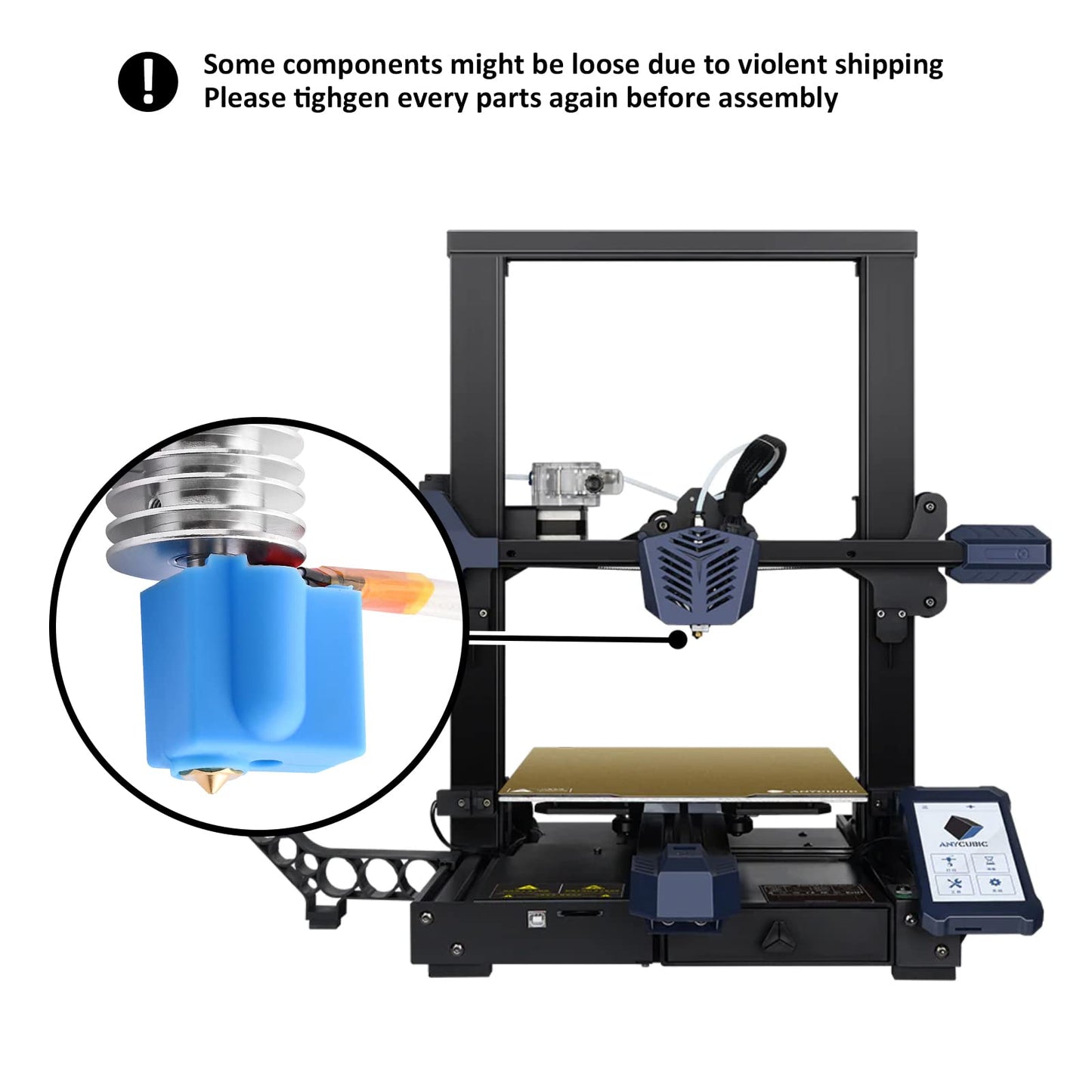 Anycubic Vyper/Kobra Max/Kobra Plus Hotend Volcano Hotend V5 J-Head 24V for Anycubic Vyper/Kobra Max/Kobra Plus 3D Printer Hotend Upgrades