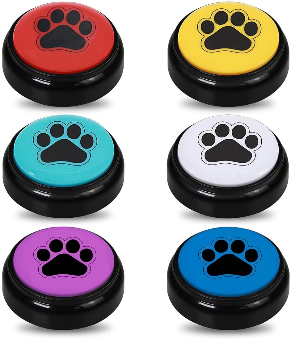 Chunhee Training bell for dog, cat training buzzer, dog buttons to speak/eat something/go out interactive toy pet tool 6 colors