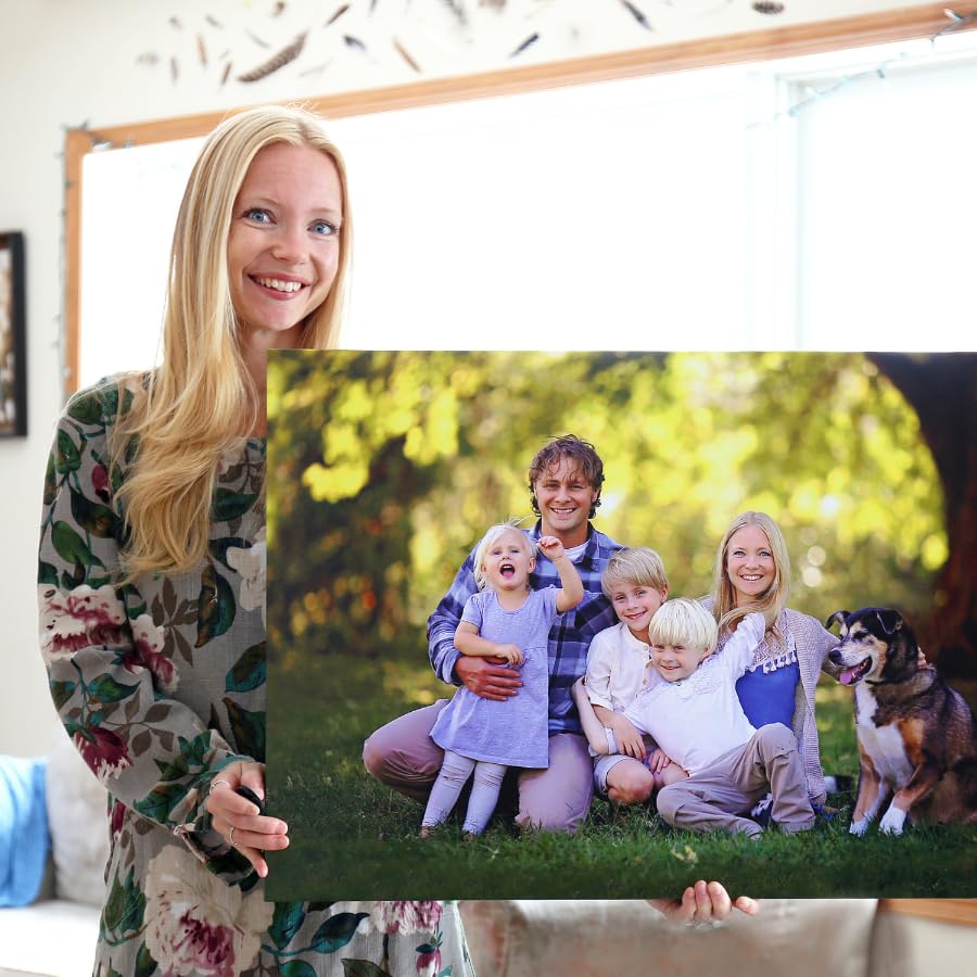 GP TONER Your photo on canvas Personalized photo Your own image on canvas with wooden frame Art print picture Photo 100x70 cm