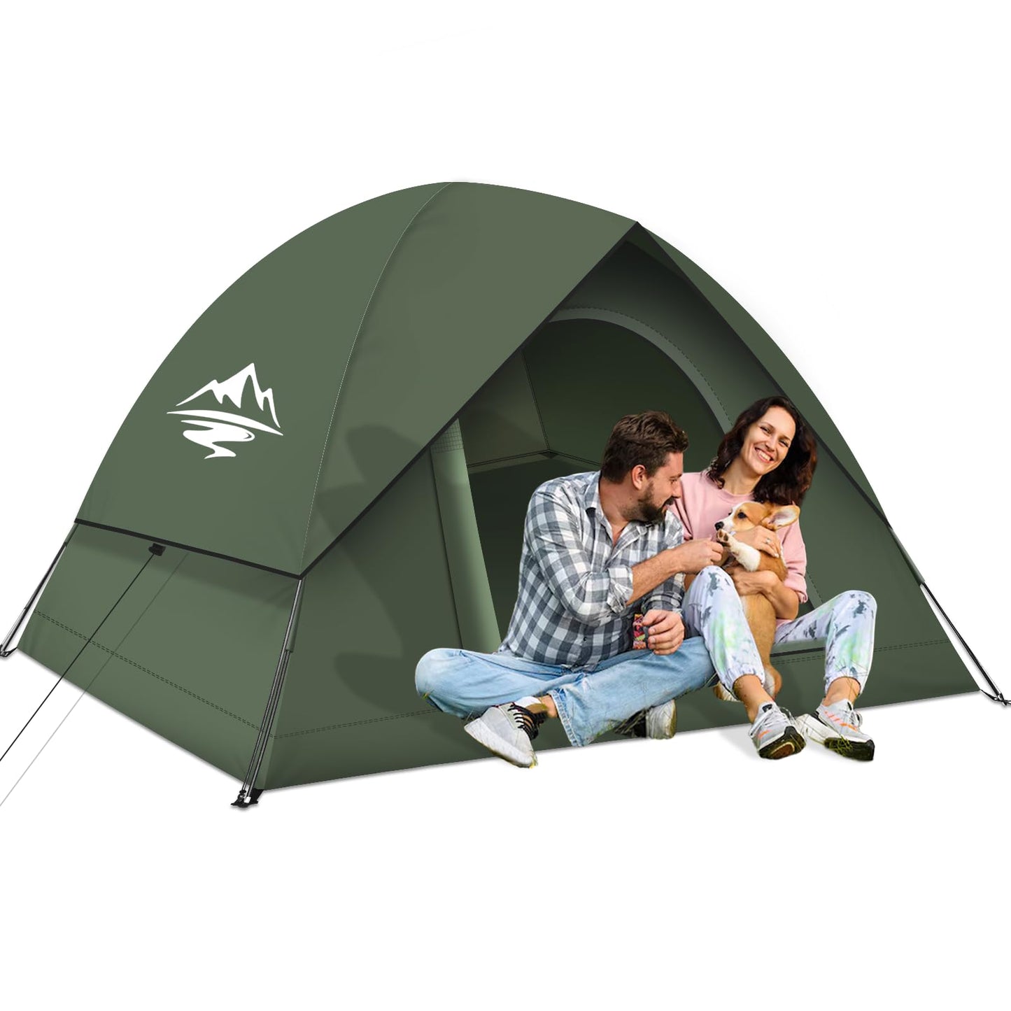 Tent 2-3 Person Camping Tent, Ultralight Dome Tent Waterproof & Windproof 3-4 Season, Small Pack Size, Suitable for Trekking, Camping, Outdoor
