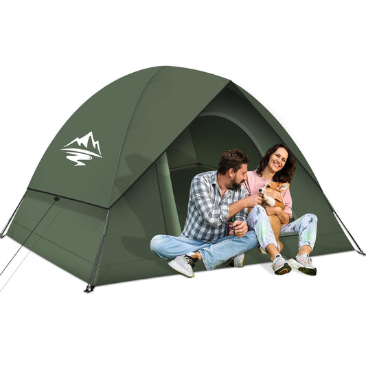 Tent 2-3 Person Camping Tent, Ultralight Dome Tent Waterproof & Windproof 3-4 Season, Small Pack Size, Suitable for Trekking, Camping, Outdoor