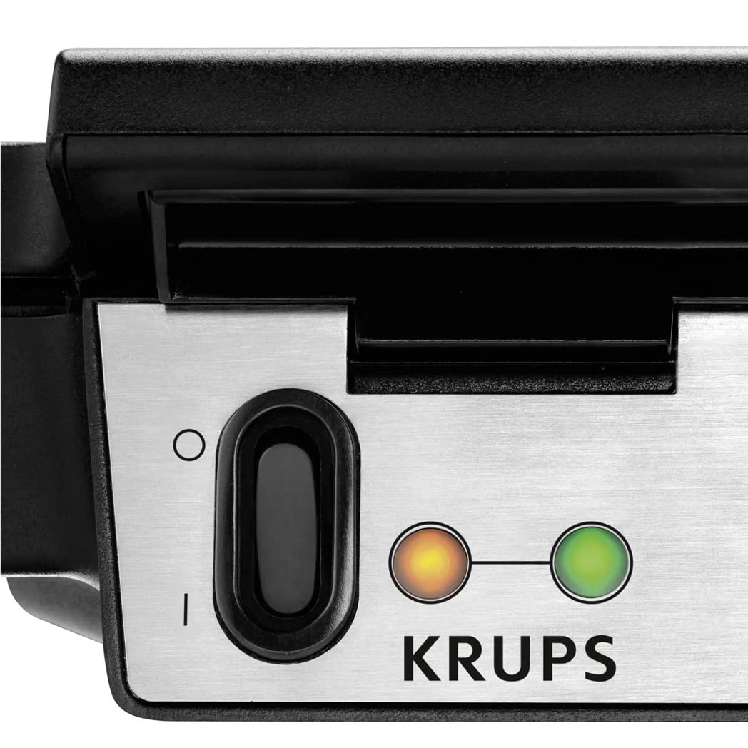 Krups Waffle Maker FDK251, Double Waffle Iron, 2 Belgian Waffles at once, Non-Stick Plates 850W | Black & WMF Kult X Mix & Go Mini Smoothie Maker, Shake Mixer 300W