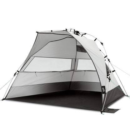 qeedo Quick Bay Pro beach tent with UV protection (UV80) beach shelter, Quick-Up system - Warmgrey