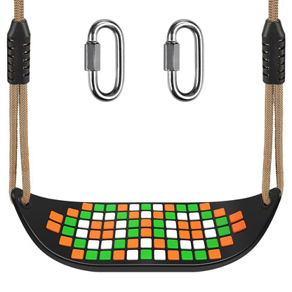 SELEWARE Swing Outdoor Kids Swing Seat - Indoor Adult Swing Board Adjustable Height with Adjustable Rope Garden Kids Swing Non-slip Backyard Garden Swing