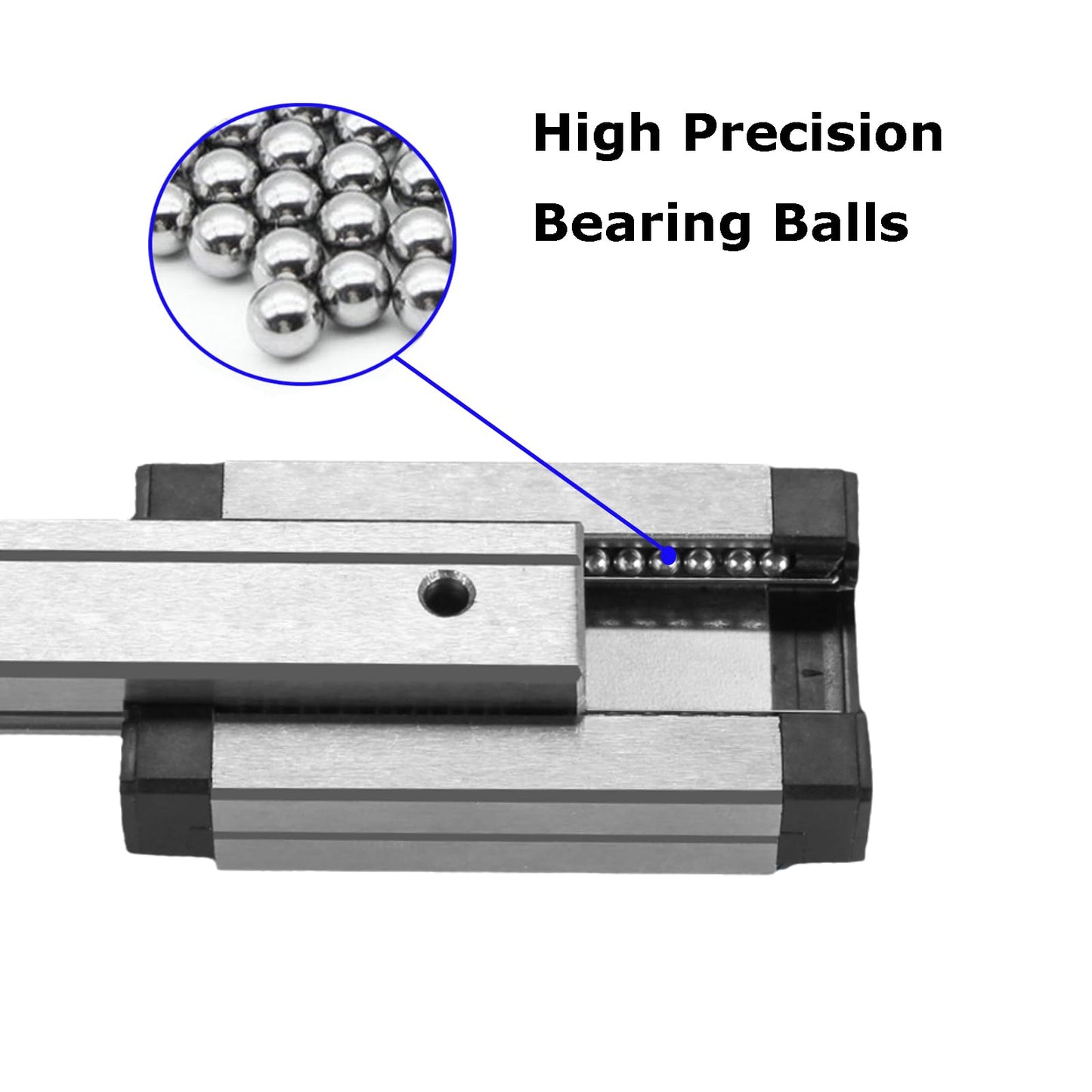 KGTCN MGN12 600mm length miniature bearing steel linear guide rail with 1 piece MGN12H linear slide block, for 3D printer X Y Z axis and CNC machine.