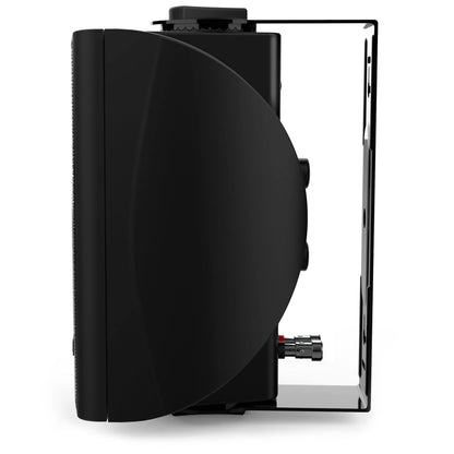 Audibax Elipse 4 HiFi Shelf/Wall Speakers 4" 2 Way With Brackets. Black Pair