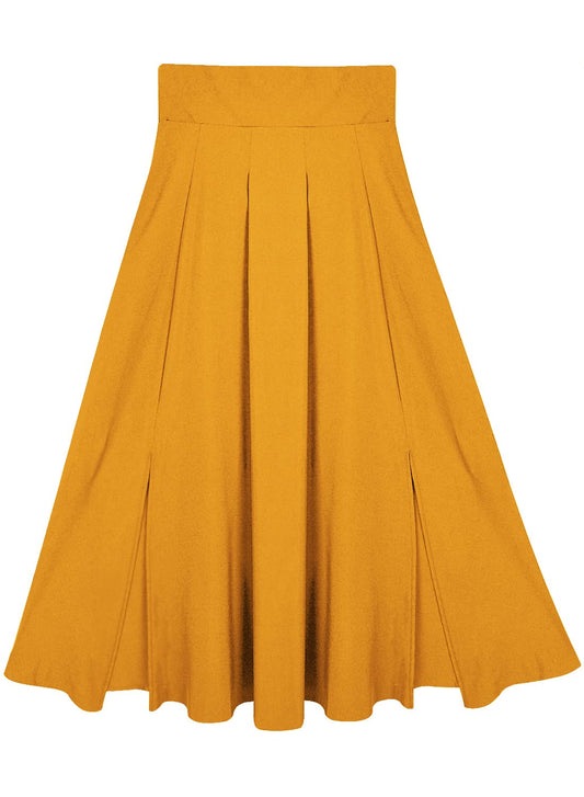 Traditional skirt women long skirt yellow with slit maxi midi elegant a-line beach ceremonial maxi skirt pleated skirt summer skirt lightweight beach skirt skirts with pockets tulle skirt M