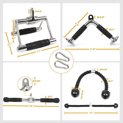 5 trillion triceps cable press down weight machine accessory V-bar with rotation tricep trainer triceps bar cable pulley fitness set made of solid steel