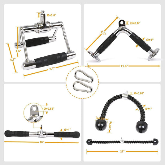 5 trillion triceps cable press down weight machine accessory V-bar with rotation tricep trainer triceps bar cable pulley fitness set made of solid steel