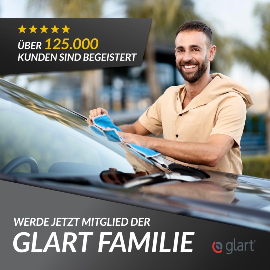 Glart 443TP Microfiber Cloths 3-Pack - 600 GSM - 40x40 cm - Plush Car Polishing Cloths for Drying & Care - Ultra Soft, Lint-Free & Absorbent - For Car Care, Motorcycle, Boat & Household