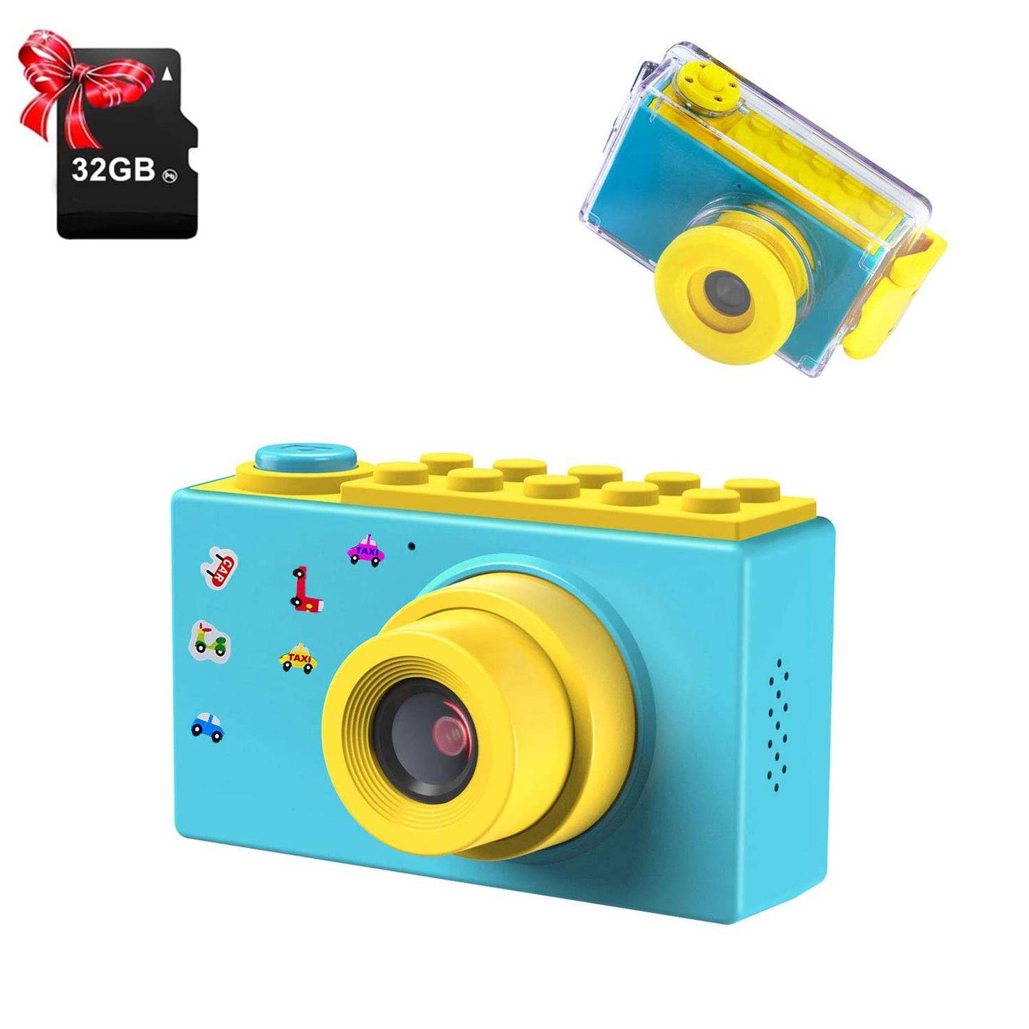 ShinePick Camera for Kids, 2" LCD Display 1080P HD Kids Camera with 32GB TF Card, Waterproof Children's Camera for Boys and Girls (Blue)