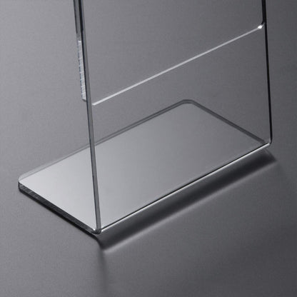 HIIMIEI Tabletop Sign Holder Slanted, 6 Pack Advertisement Display Stand / L-Stand Perfect for cafes, restaurants, exhibitions, offices, promotions, documents - Clear Acrylic (A4)