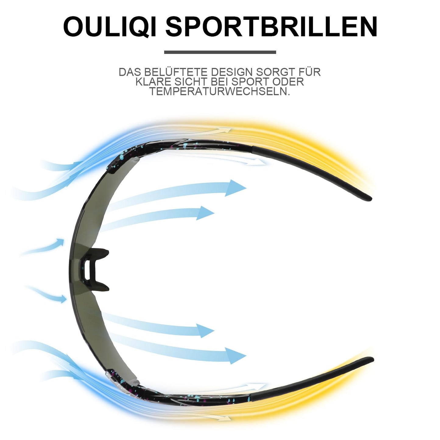OULIQI Polarized Bike Glasses,Sport Sunglasses Men Women UV400 Sport Goggles Quick Glasses Outdoor Sports Fishing Cycling Running (1 Lens)