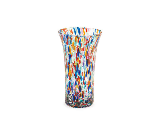 H&h Veneziano blown glass vase, 21 cm, made in Italy.