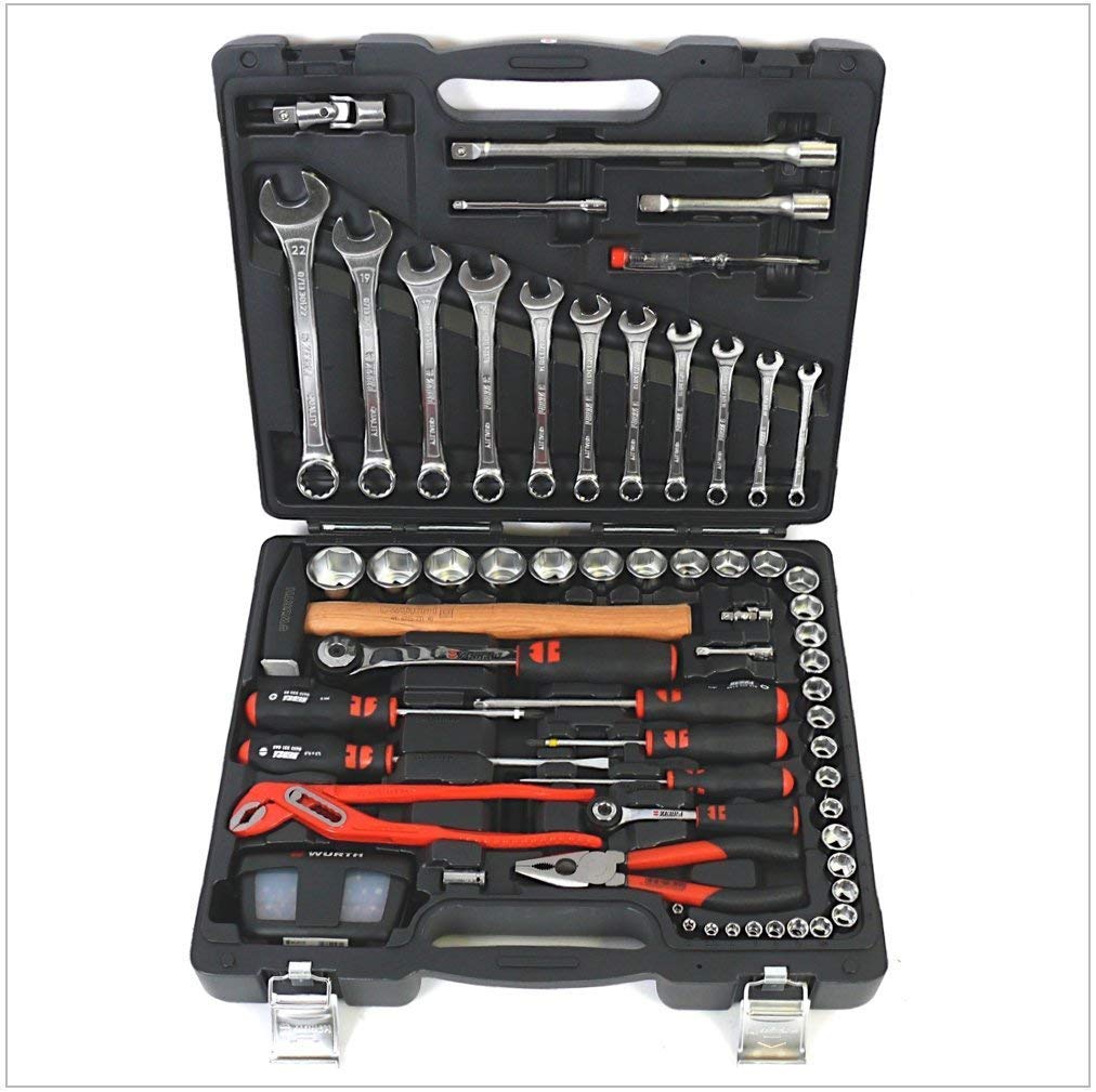 Würth universal tool set - 91 pcs. in a sturdy plastic case 096593120