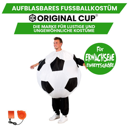 AirSuit® Inflatable Costume Football Soccer | Unique Inflatable Costume | Premium Quality | Size 160 to 190cm | Polyester | Comfortable to Wear | Durable | With Inflation System | OriginalCup®