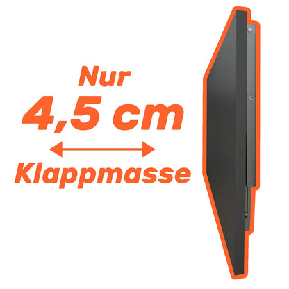 AKKE wall folding table with rounded edges. Folding table, dining table, wall table, kitchen table, desk, children's desk, bar table, computer table, foldable. | Universal table