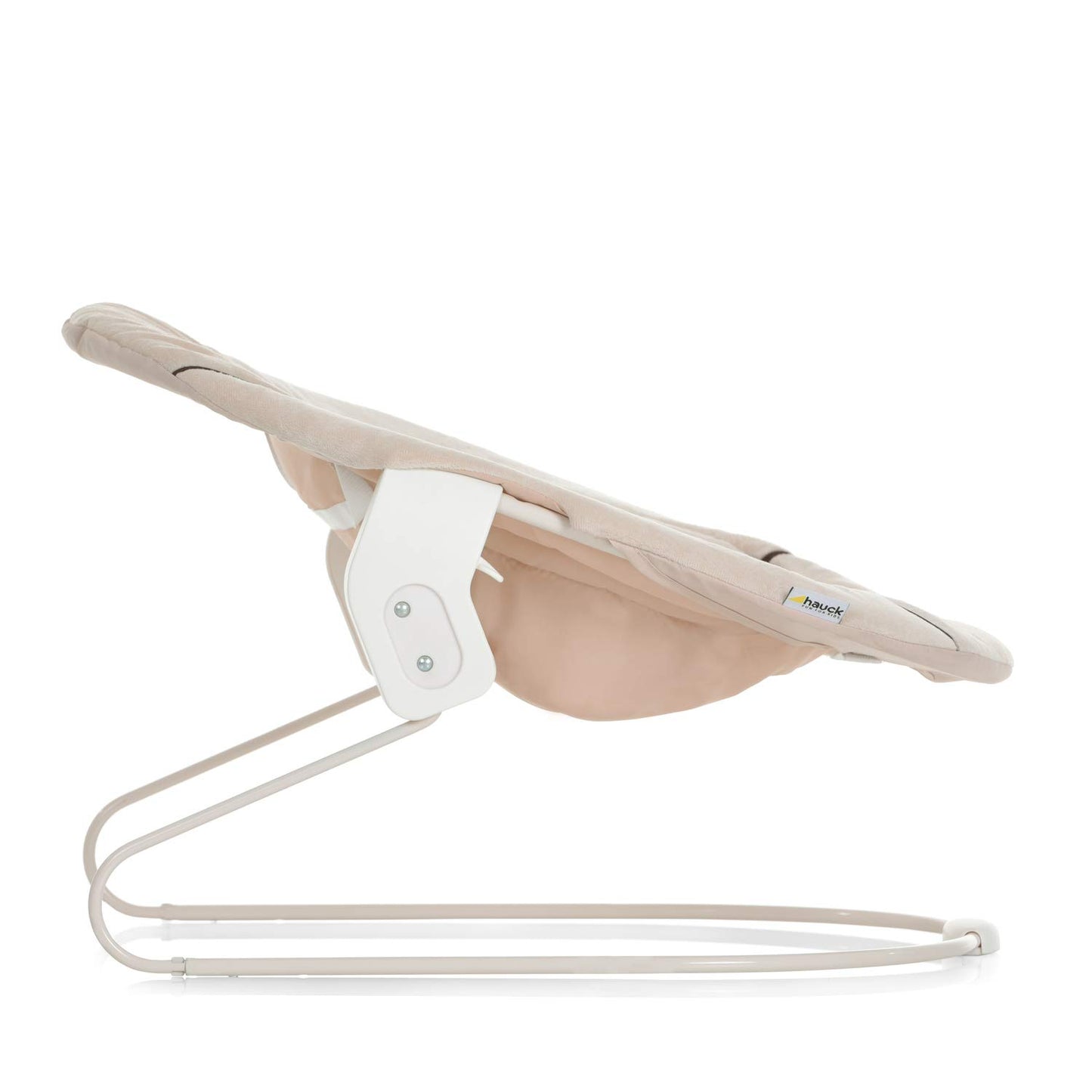 Hauck 2in1 Baby Bouncer & Newborn Attachment for Alpha+ & Beta+ Wooden High Chair Alpha Bouncer 2in1, for babies from birth up to 9 kg, with 3-point harness, teddy insert, and rocking frame (Hearts Beige)