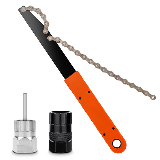 TBoonor Chain Whip and Freewheel Remover Set, Bike Chain Whip, Freewheel Remover, Cassette Lockring Tool, Cassette Remover, suitable for cassette cogs.