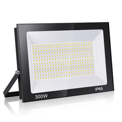 loyal 300W LED floodlight outdoor, 30000LM super bright LED spotlight, 6000K cool white industrial floodlight, IP66 waterproof outdoor lamp, LED outdoor floodlight for garden, sports field, garage