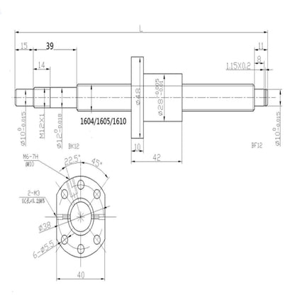GooEquip Linear Guide HGR15 1500mm Linear Rail with 4PCS Slider Block + 1PCS SFU1605 1500mm Ball Screw with Ball Nut, BF12/BK12 Support, DSG16H, Coupling for 3D Printer CNC Machine.