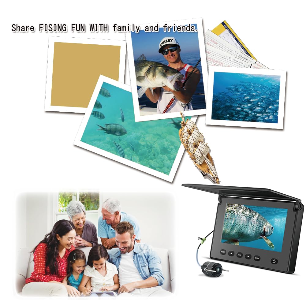 LUCKY DVR underwater fishing camera underwater fish finder infrared LED portable fishing video camera LCD monitor kayak boat sea fishing.
