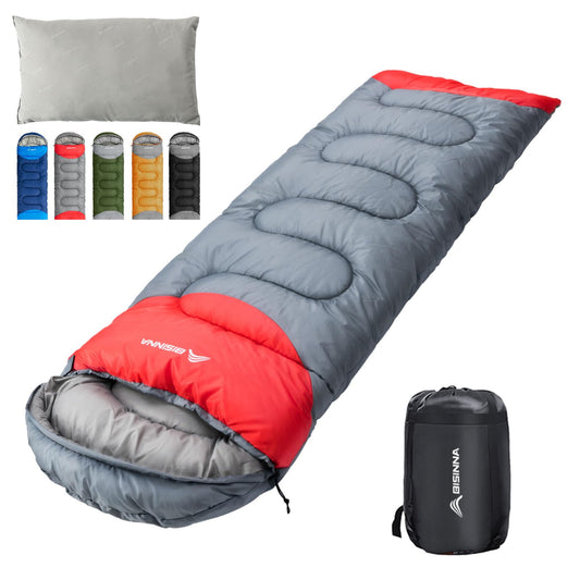 BISINNA Sleeping Bag 1.9kg 4 Seasons Waterproof Warm Blanket Sleeping Bag with Compression Sack for Adults, Women, Men Outdoor Camping, Hiking, Backpacking