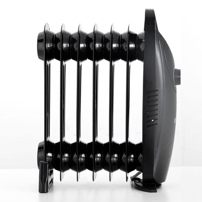 600W Oil Radiator by PowOn with 7 fins - 30x14x38 Electric Heater, Energy-efficient. Great for saving energy, this electric oil radiator offers effective heating for your space.
