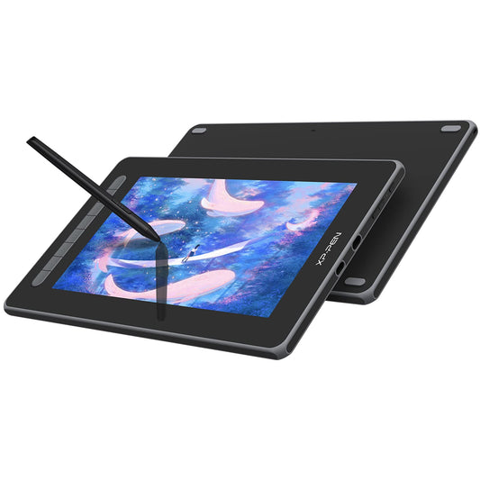 XP-PEN Artist 12 2nd generation graphics tablet with 11.9-inch display, 127% sRGB color space, X3 Smart Chip, and battery-free pen for illustration and image editing (Black)