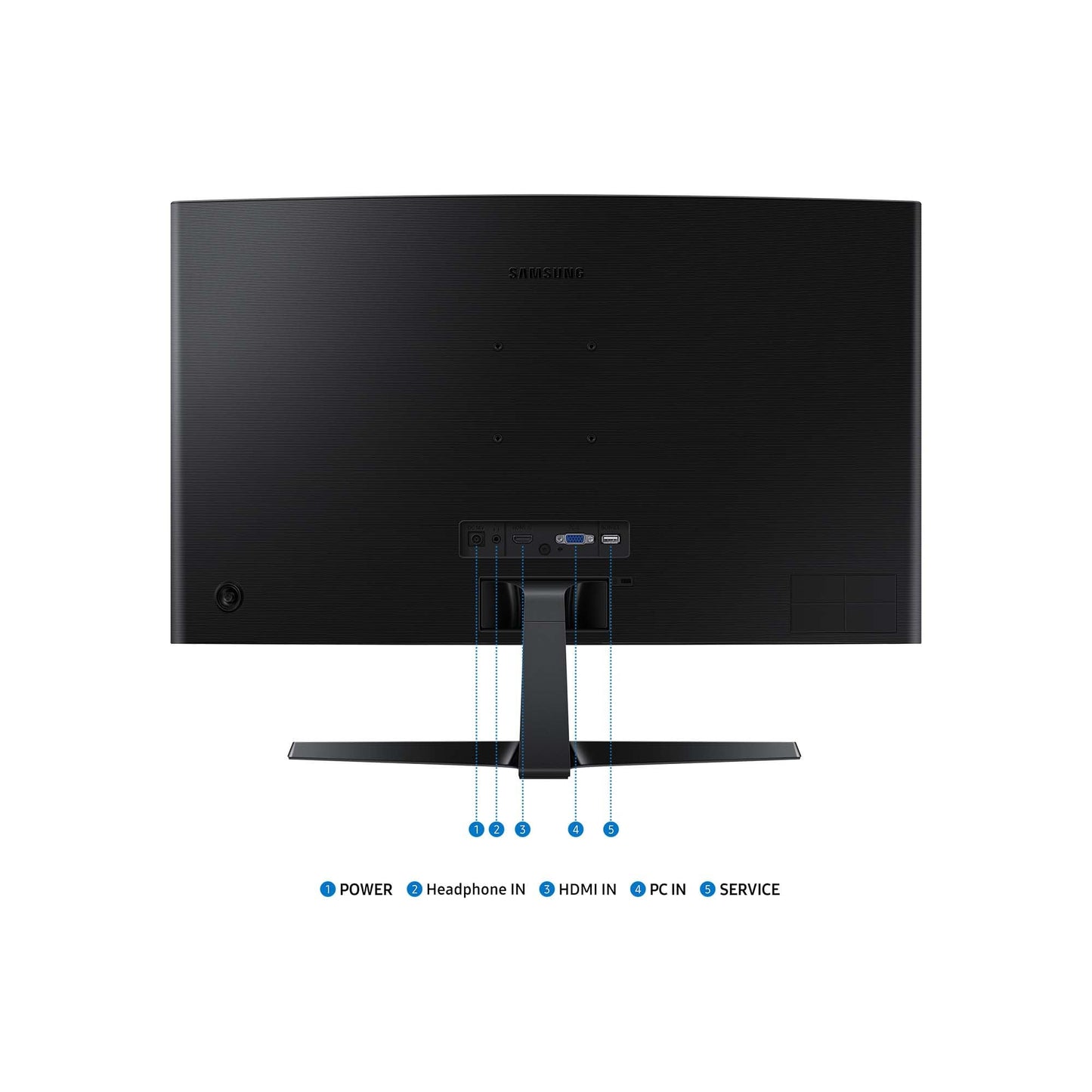 Samsung S36GD Essential Curved Monitor 27-inch, PC screen with VA panel, Full HD resolution, 4 ms response time, refresh rate 100 Hz, Eco Saving Plus, Flicker Free, Black, S27D366GAU.