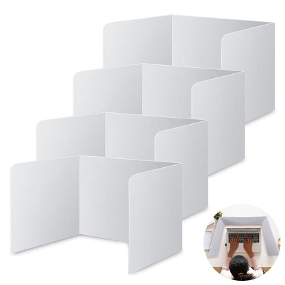 DAZZTIME 4 Piece Desk Divider, Foldable Desk Partition, Privacy Desk Panel, Foldable Multi-purpose Partition, U-shaped Joint, Durable for School, Office, Library