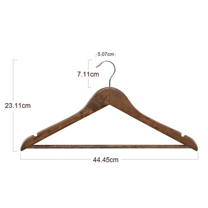HOUSE DAY 20 Pack Walnut Wood Hangers Durable Rotating Coat Suit Wide 44.5cm Natural Wood