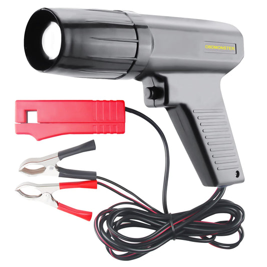 Automotive Timing Light 12V, Inductive ignition timing light gun for 2&4-stroke gasoline engine for old classic car motorcycle