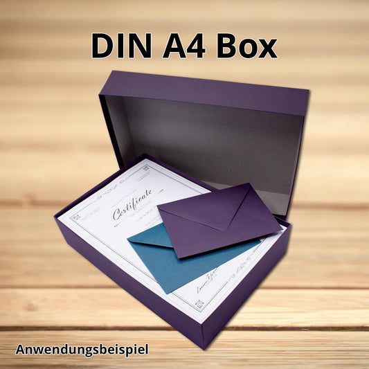 High-quality storage and gift boxes - 20 pieces - A4 size - Eggplant (Purple) finish - 302 x 213 x 70 mm