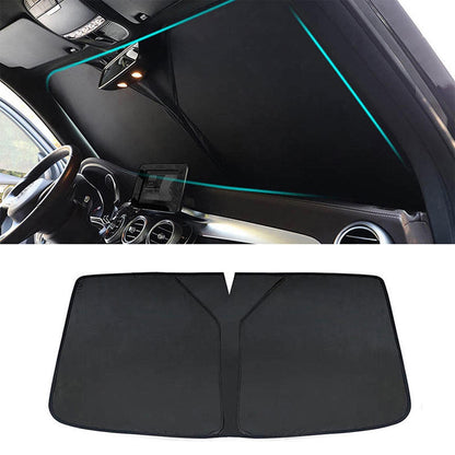 HABURN Car Front Window Sunshade Rotatable Foldable for Audi A3 Sportback 2016-2020 (8V Facelift 2016), Improved Heat Insulation Easy Storage UV Protection Sunshade, Black