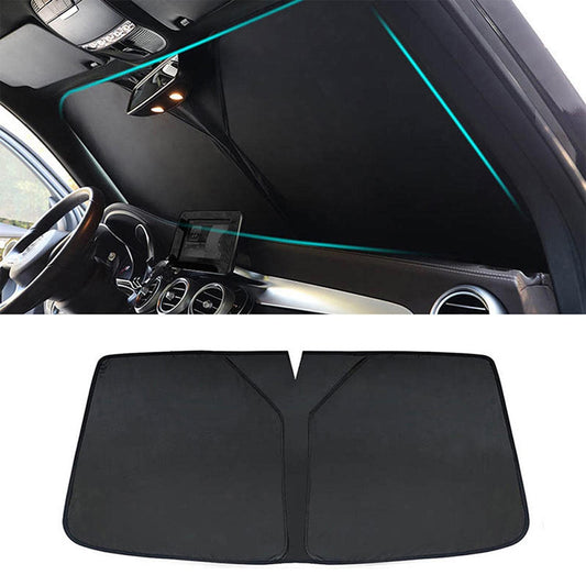HABURN Car Front Window Sunshade Rotatable Foldable for Audi A3 Sportback 2016-2020 (8V Facelift 2016), Improved Heat Insulation Easy Storage UV Protection Sunshade, Black