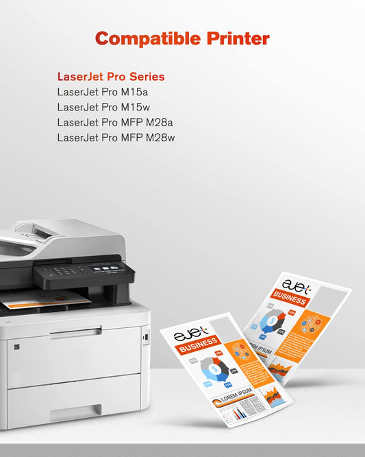 ejet Compatible Toner Cartridge as a replacement for HP 44A CF244A for Laserjet MFP M28w M28a for Laserjet Pro M15w M15a Printer (Black, 2-Pack)
