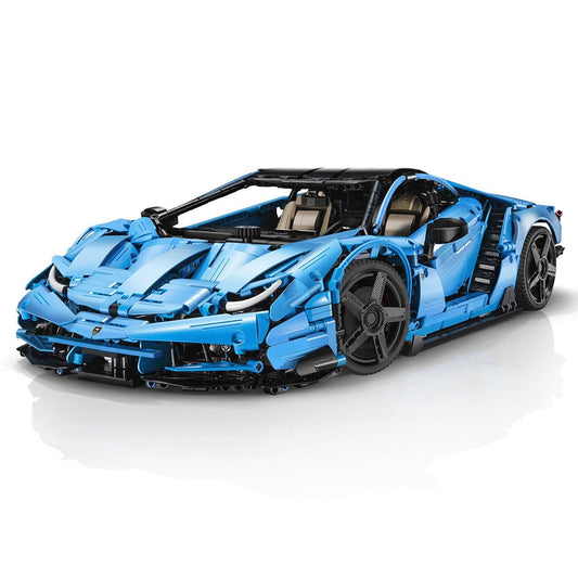 CaDA Italian Supercar, blue, 12-cylinder engine, 3842 pieces (compatible with Lego Technic), designed by MOC Designer Thijs de Boer, C61041 Master, C61041W.