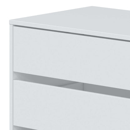 Habitdesign chest of drawers with THREE drawers in matte white, dimensions: 60 cm (width) x 57 cm (height) x 44 cm (depth).