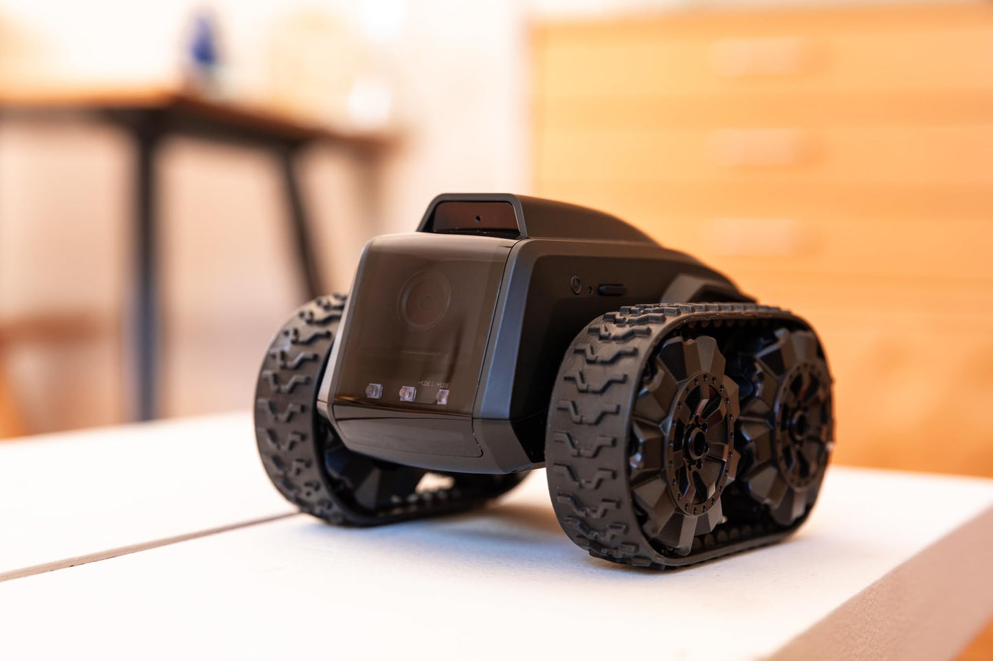 Moorebot Scout Model E - Versatile mobile camera robot, waterproof, for indoor and outdoor use, for surveillance, inspection, and robot hobbyists.
